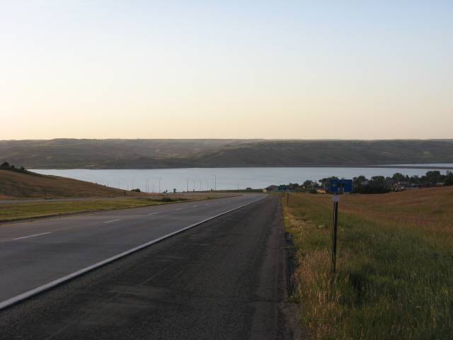 Lake near sunset outside Kimball, SD