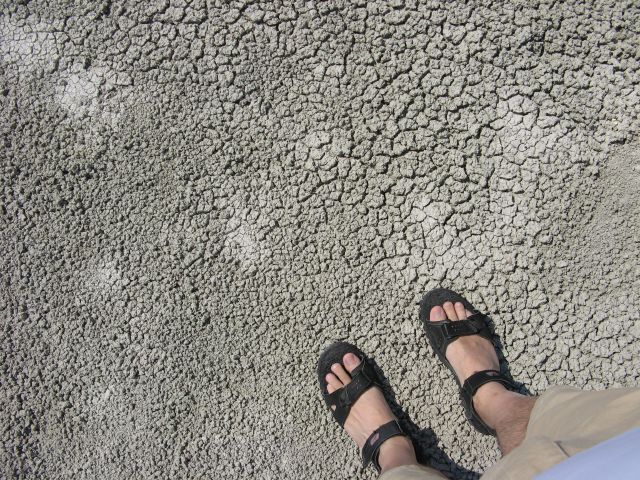 My feet on Badlands ground