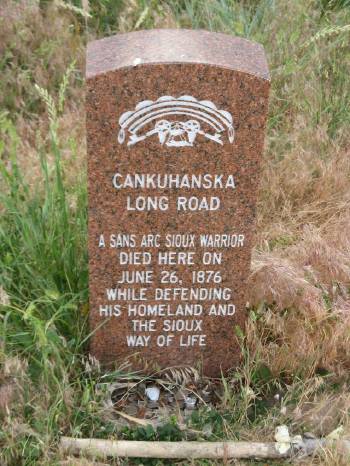 Little Bighorn Battlefield Indian marker